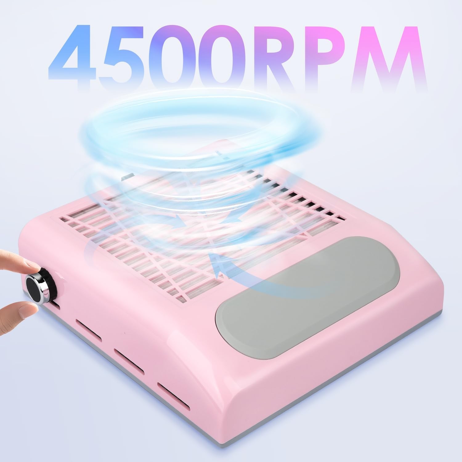 80W Pink Nail Dust Collector & Vacuum for Manicure – Powerful, Adjustable & P…