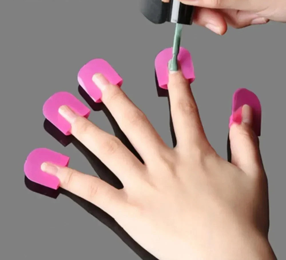 26pcs Nail Polish Protector Guards French Manicure Spill Proof Finger Covers