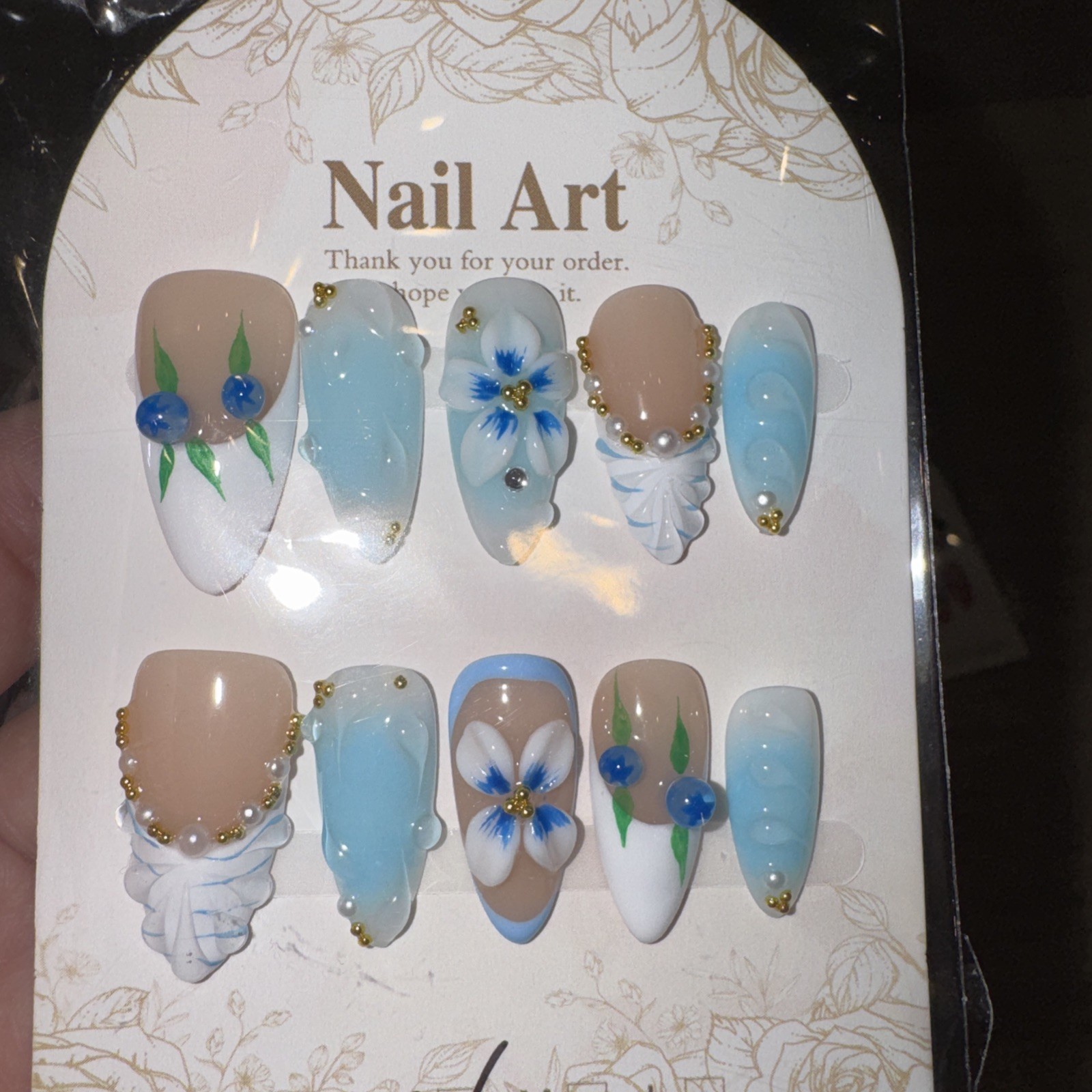 3D Press on Nails Bundle of 4 Nail Art Size Small New Designed