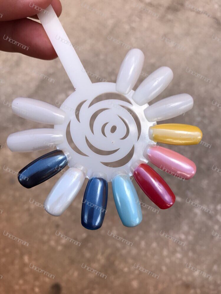 WHITE CHROME POWDER Matte Pigment Pearl Nails Nail Art Crystal Shiny Dust M4