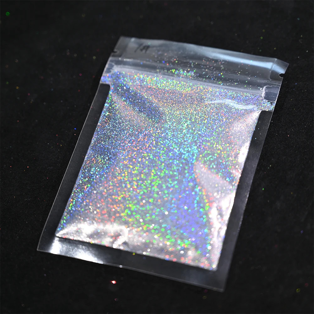 Laser Holographic Rainbow Nail Glitter 0.2MM Sparkly Nails Glitter Powder 10G/5G