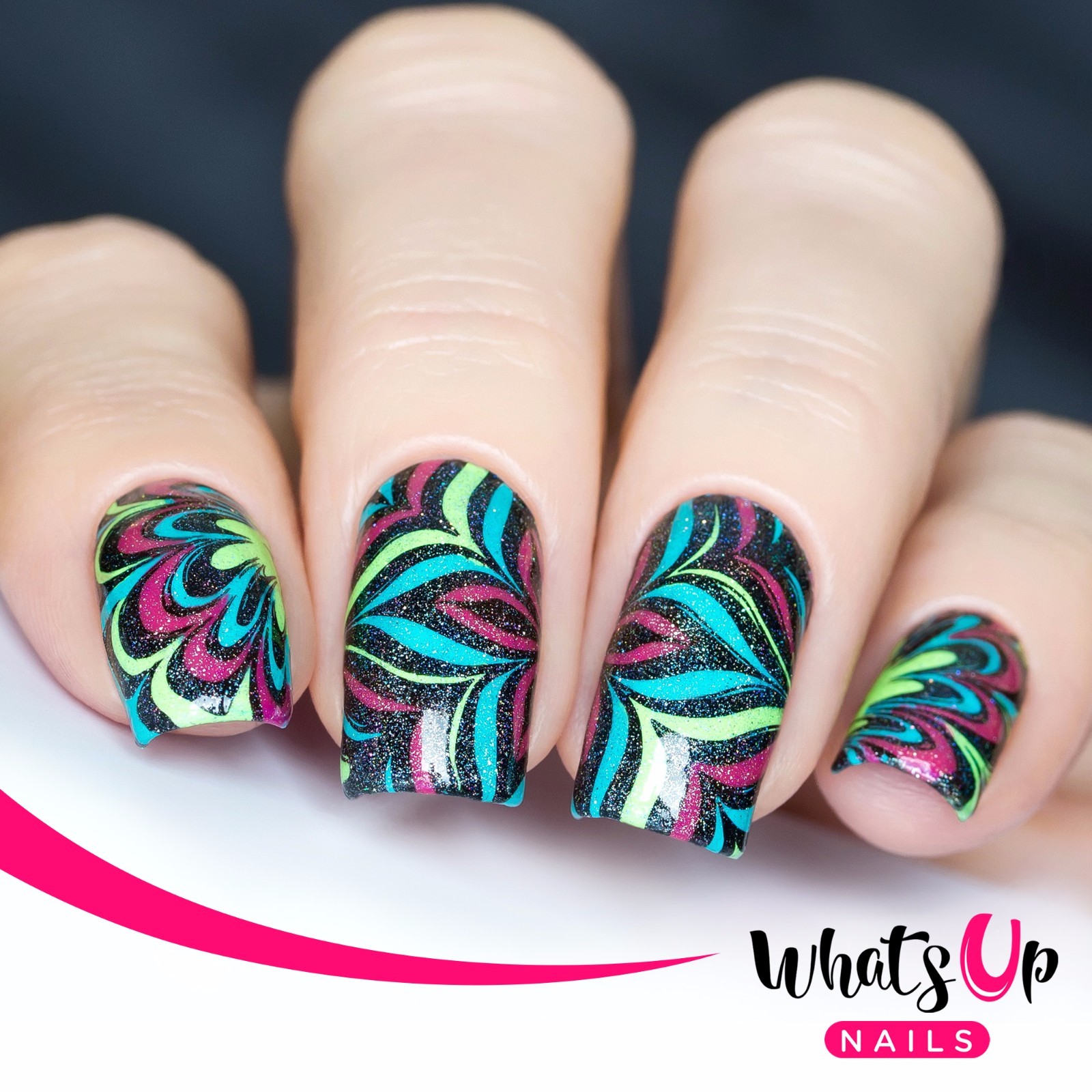 B002 Water Marble to Perfection Stamping Plate For Stamped Nail Art Design