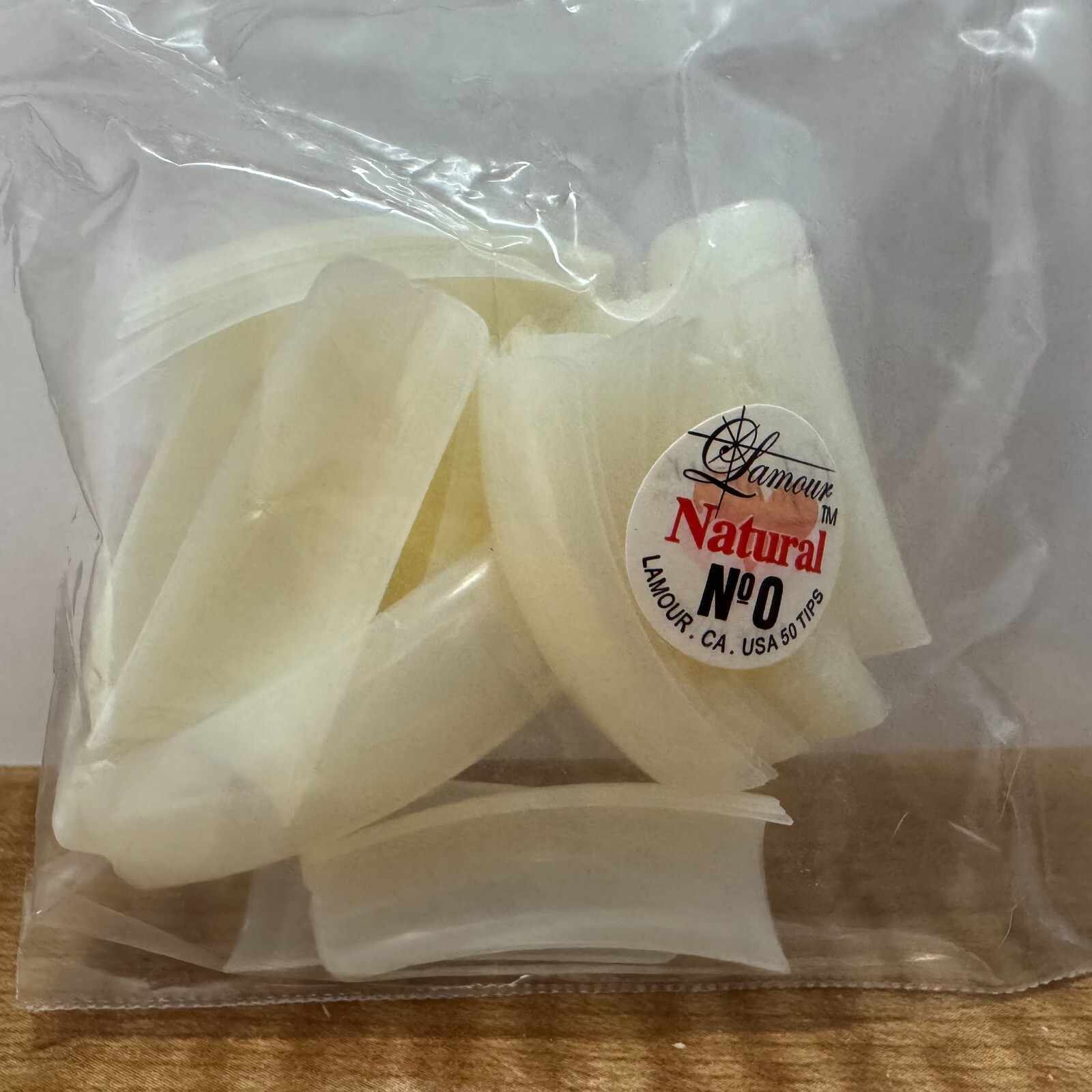 Lamour NATURAL Nail Tips (Size 0 – 9) 50 ct/bag