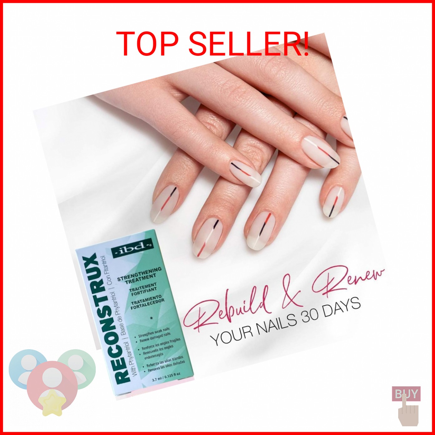IBD Reconstrux Nail Repair Treatment – Nail Strengthener for Weak & Damaged Nail