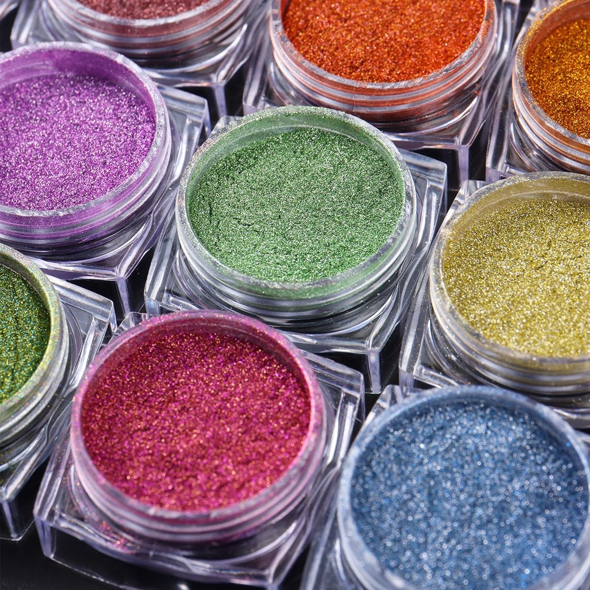 40 Colors Metallic Mirror Chrome Nail Powder Set, Professional Metallic Mirro…