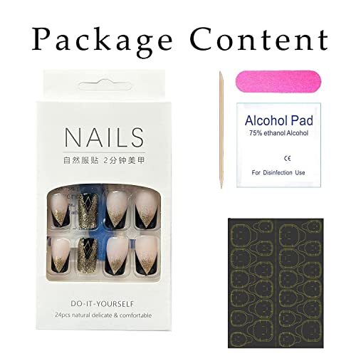 Acrylic Square Press on Nails Medium Length 0.86 Fl Oz (Pack of 28) style4
