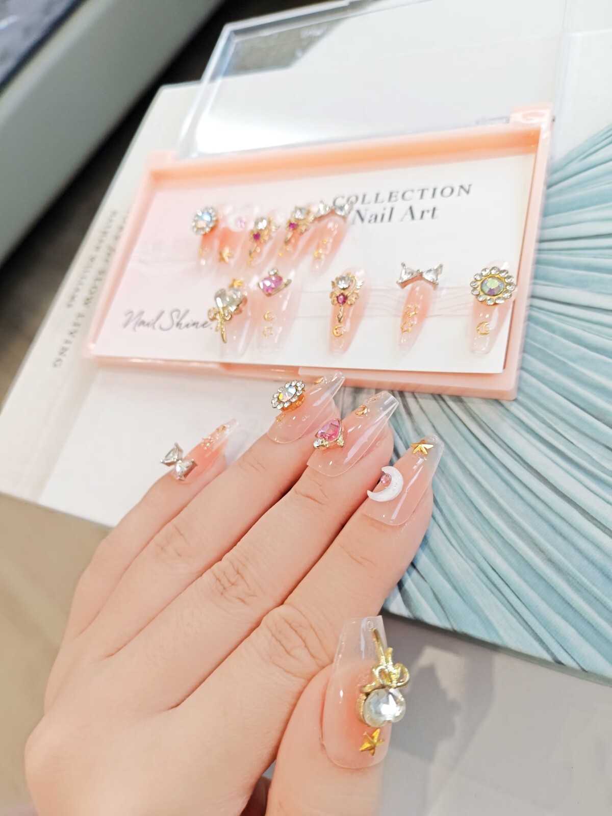 15Pcs Blushing Petal Nail Art by Handmade