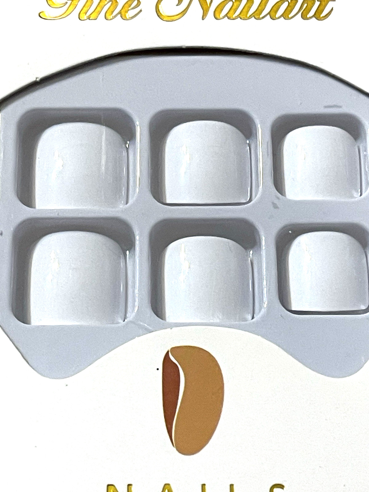 Fine Nailart Immediate Nail Fashion WHITE Toes Press On Pedicure No Glue Inc.