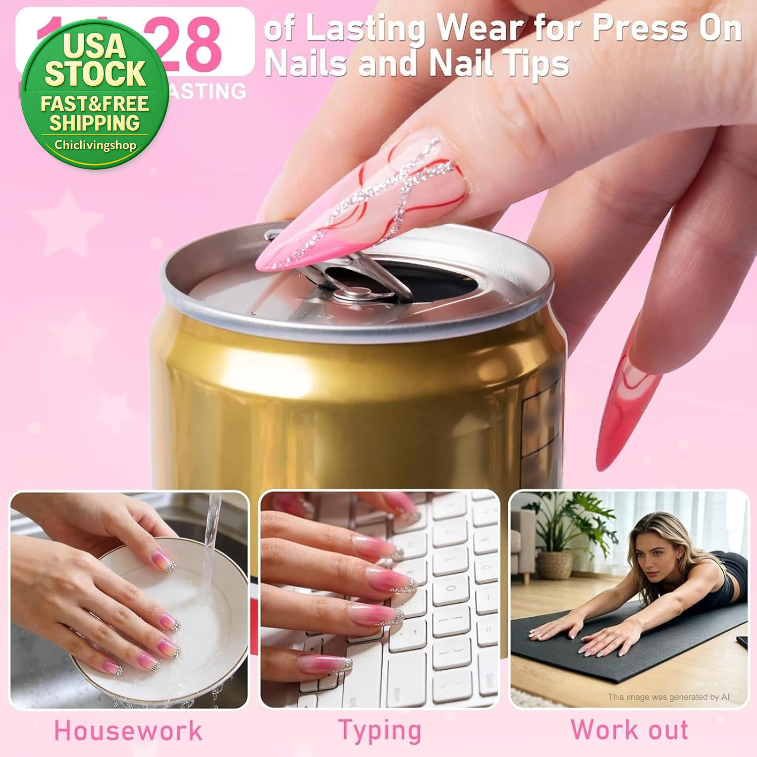 Nail Glue for Press on Acrylic Tips 12 Pack Long Lasting Strong Adhesive