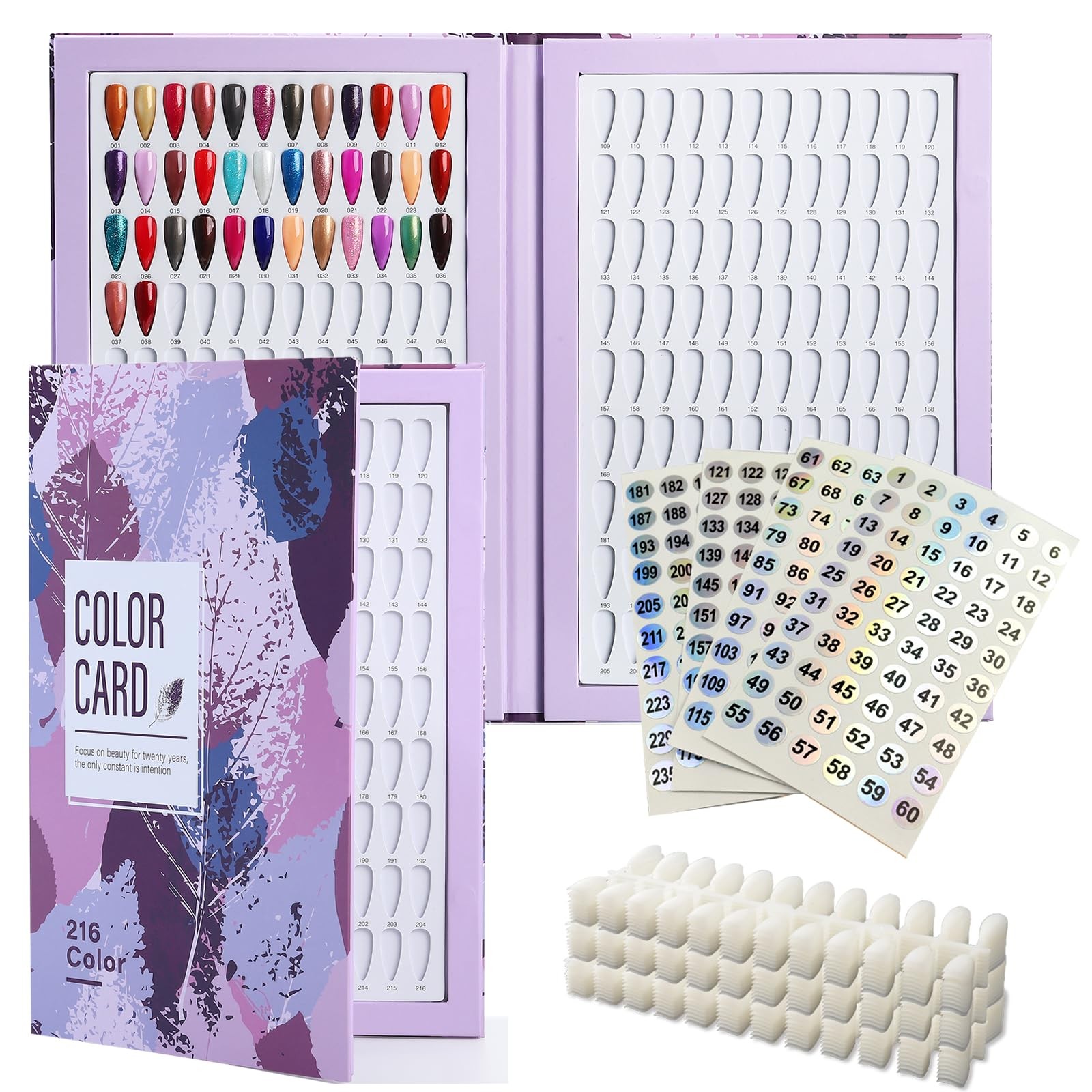 Acycoin2A 216 Nail Color Chart Display Gel Polish Book 29×21.7×2.8cm, A