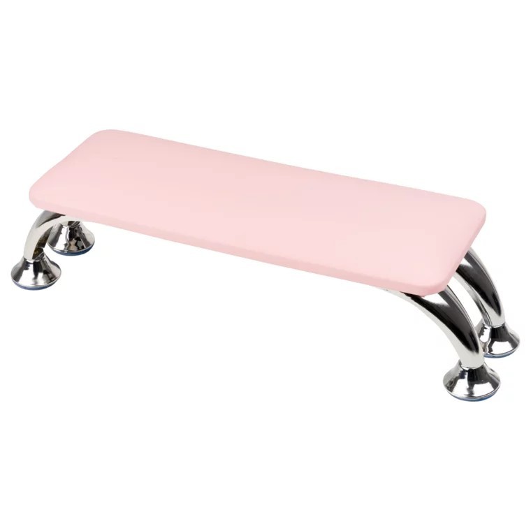 Manicure Hand Rest PINK! Upgraded Rubber Base Leather Non-Slip