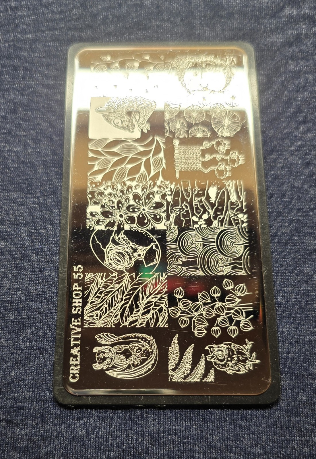 Creative Shop 55 Nail Art Stamp Plate Squirrel Woodland Forest Tree Egg Nuts