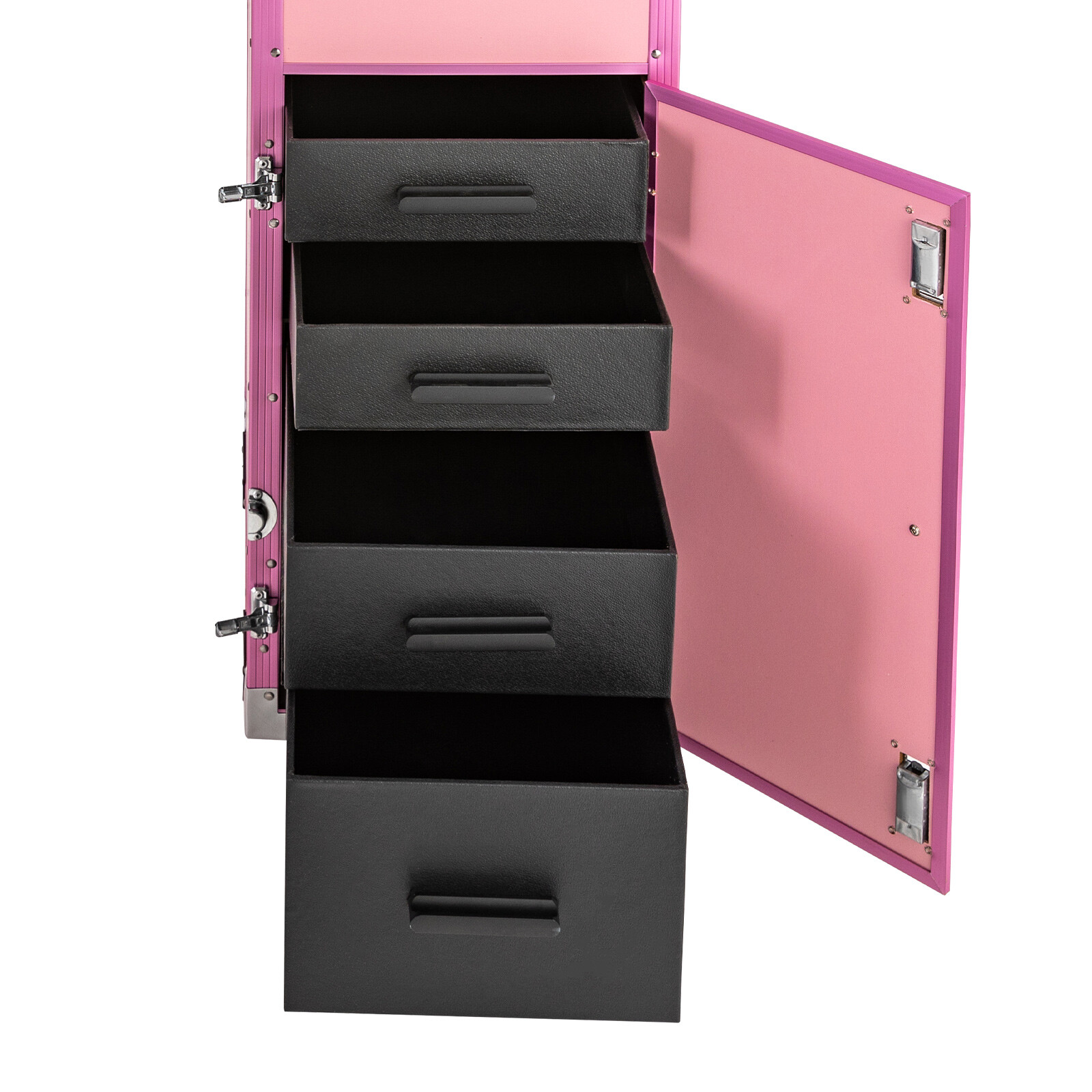 Foldable Manicure Table for Nail Tech, Nail Desk Station Makeup Storage Table
