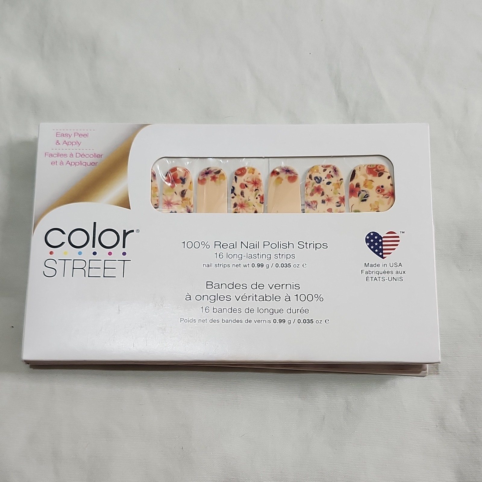 Color Street Press-On Nail Polish Strips Multicolor Variety Glow Glitter Floral