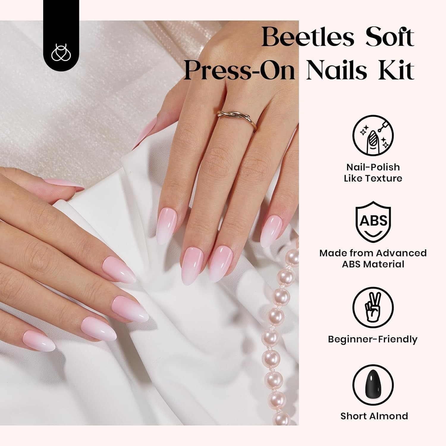 Beetles 720Pc Press on Nails Kit: 24 Colors, Short Almond, Glossy & Matte Styles