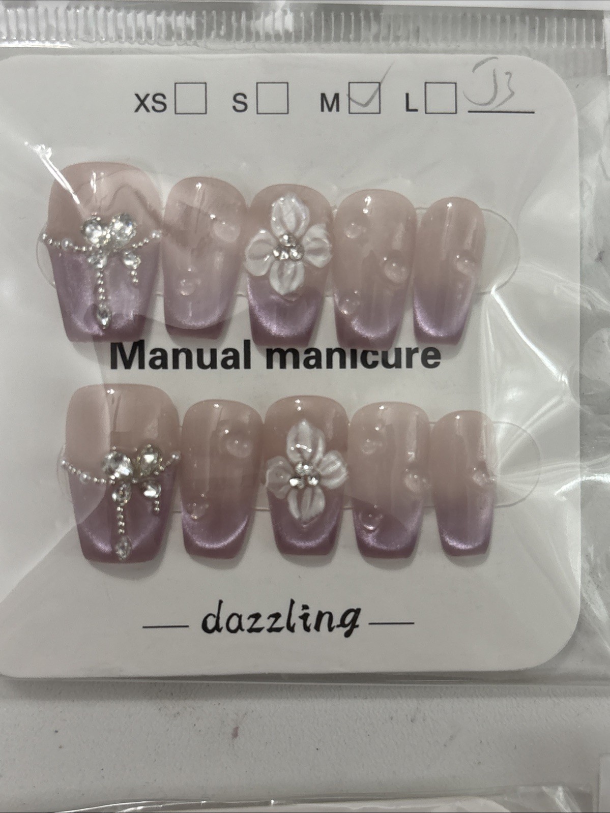 Press On Nail 10 Sets Size m