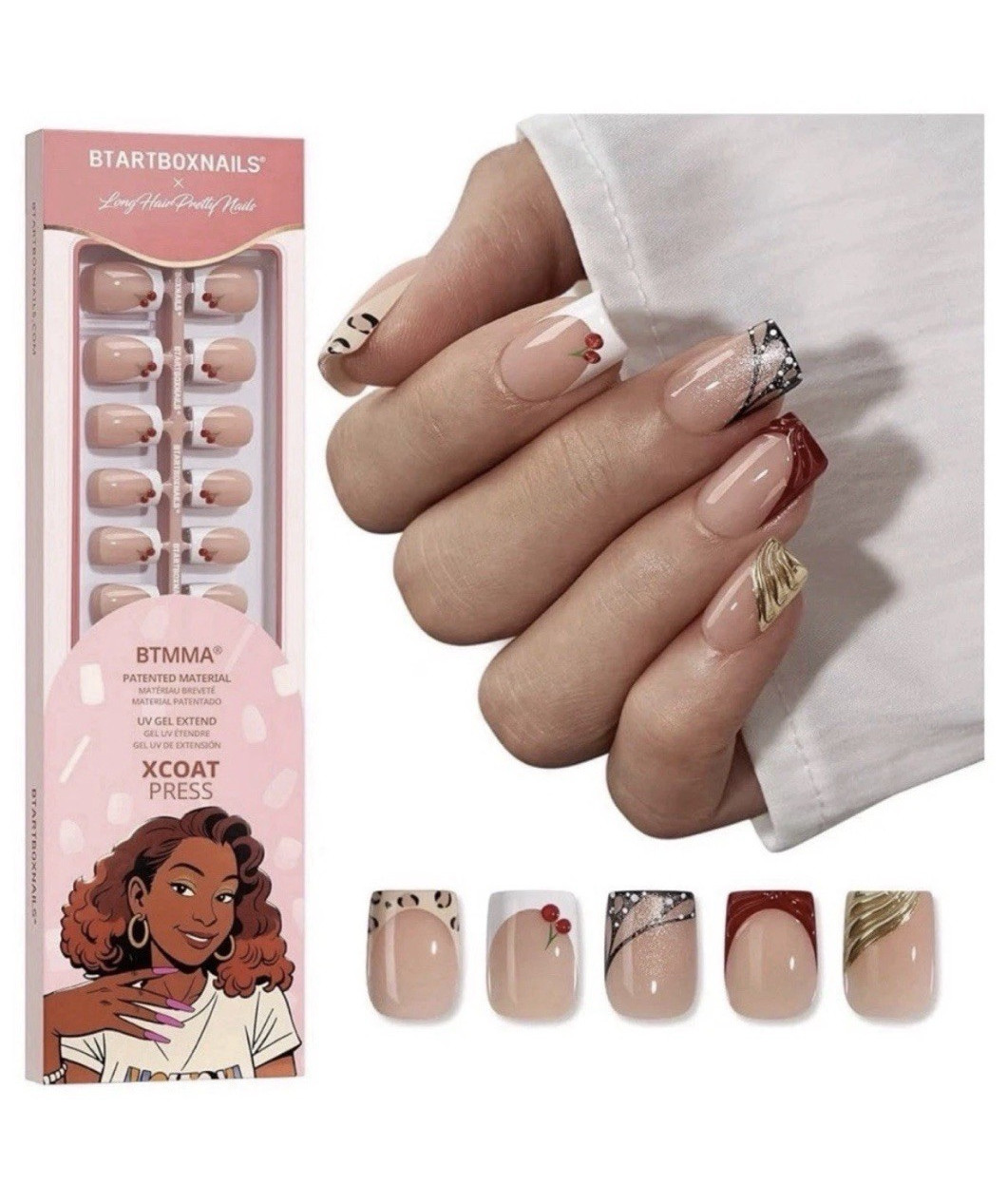 BTArtboxnails XCOAT-Autumn Muse Press-On Nails Short Square