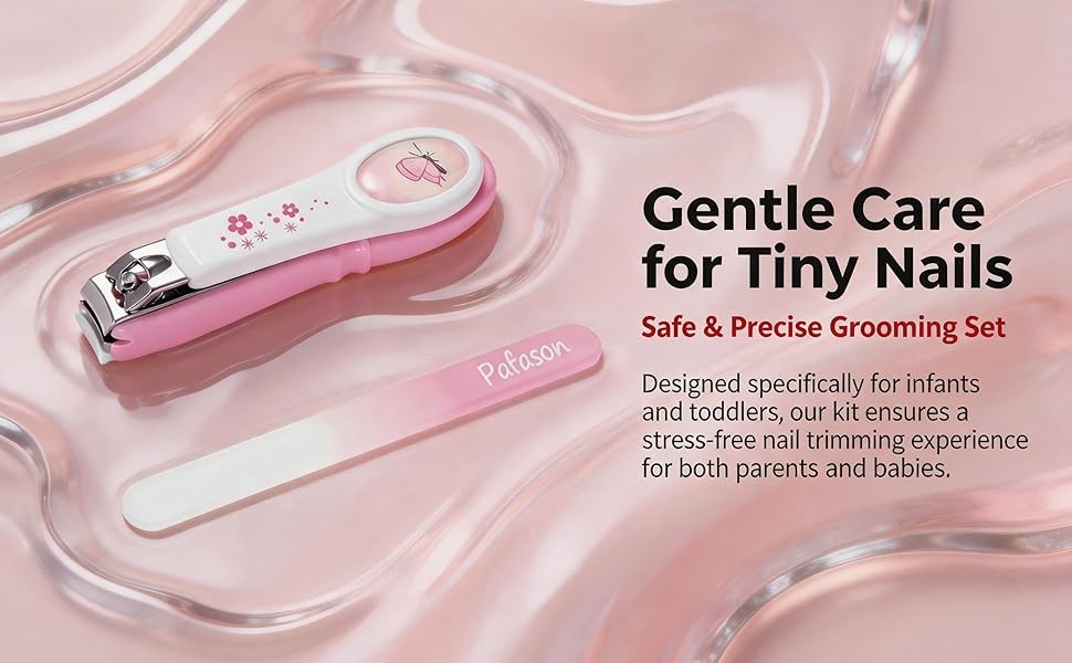PAFASON Baby Safety Nail Clipper Cutter Trimmer with Nail Catcher and Baby