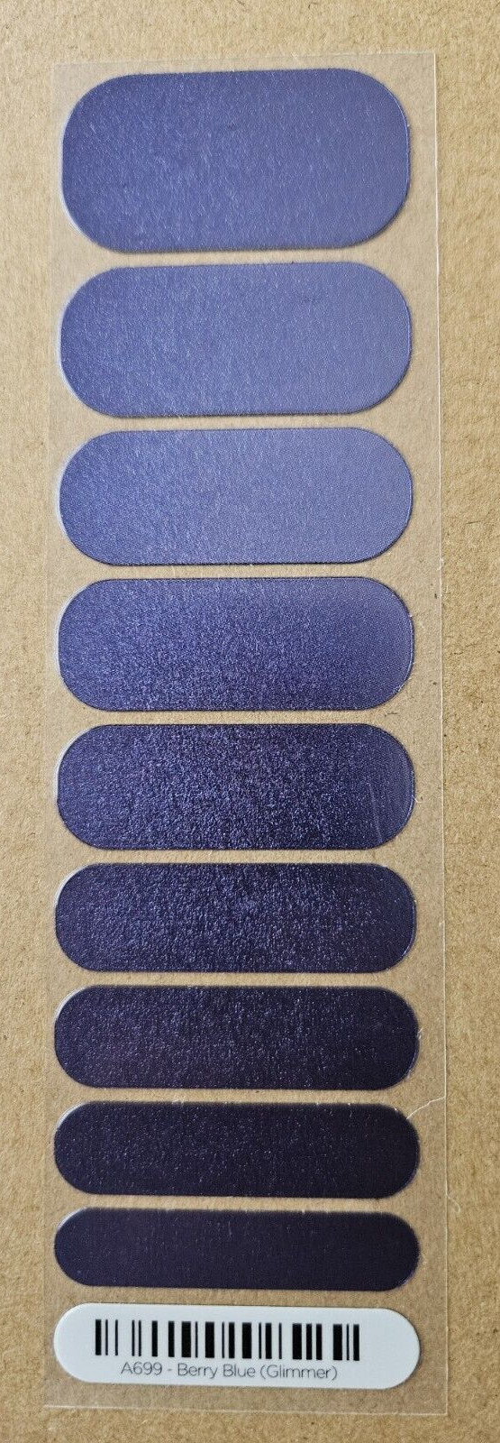 JAMBERRY BERRY BLUE GLIMMER HALF SHEET NAIL WRAP RETIRED FEBRUARY 2015 GGG