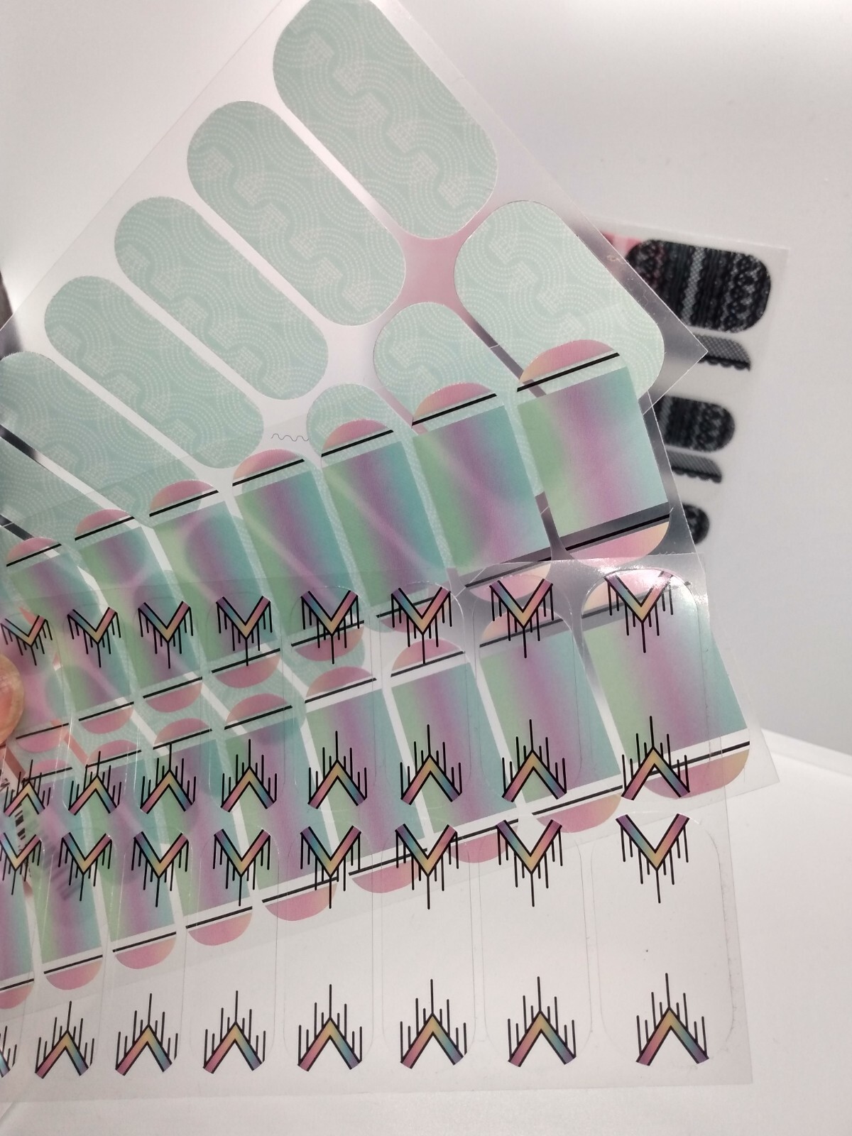 Jamberry Nail Wraps Full Sheets – Pastel Rave Summer Spring Lot of 5