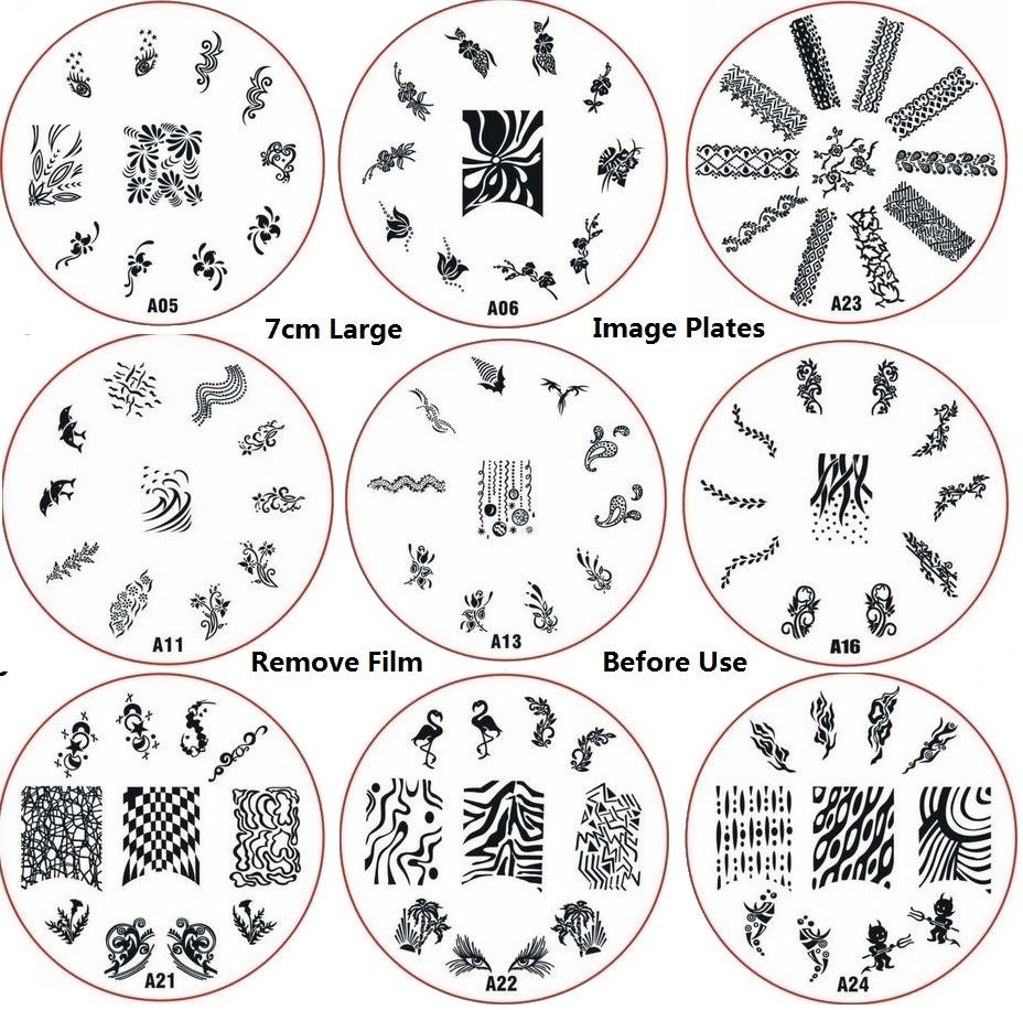 PICK 3 – A Series Image Plate of Your Choice for Stamping Nail art Designs XL