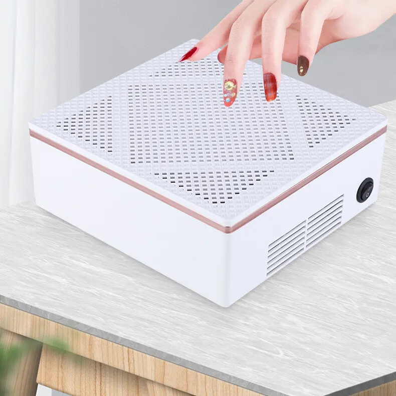 60W Desktop Electric Nail Dust Collector w/ Filter Strong Power Low Noise