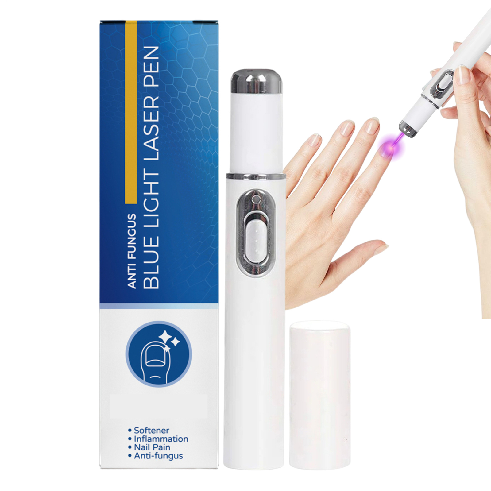 Nail Repair Pen Blue Light Fingernail Revive Pen Fingernail Repairing Device