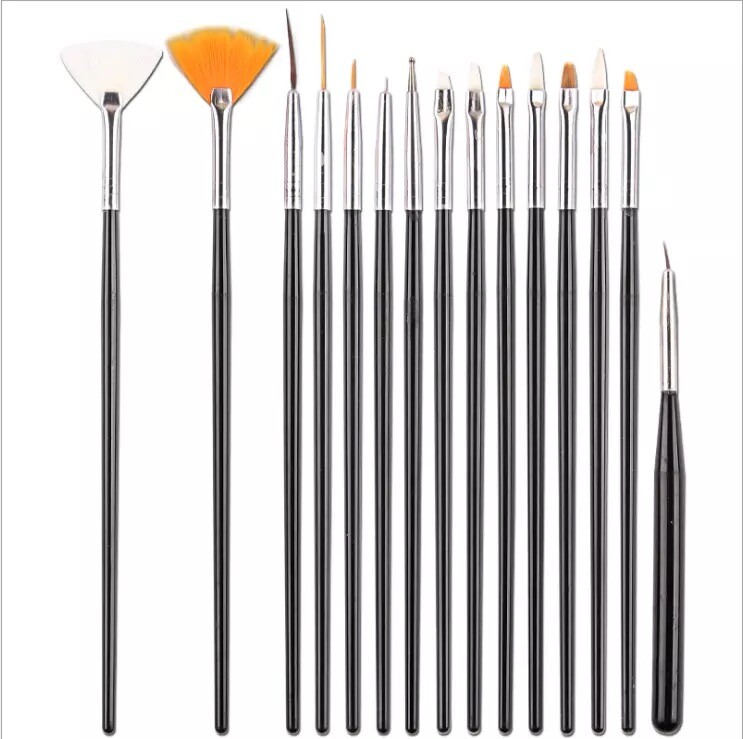 20PCS NAIL ART BRUSHES DESIGNING PAINTING DOTTING DETAILING PENS BRUSHES KIT,UK
