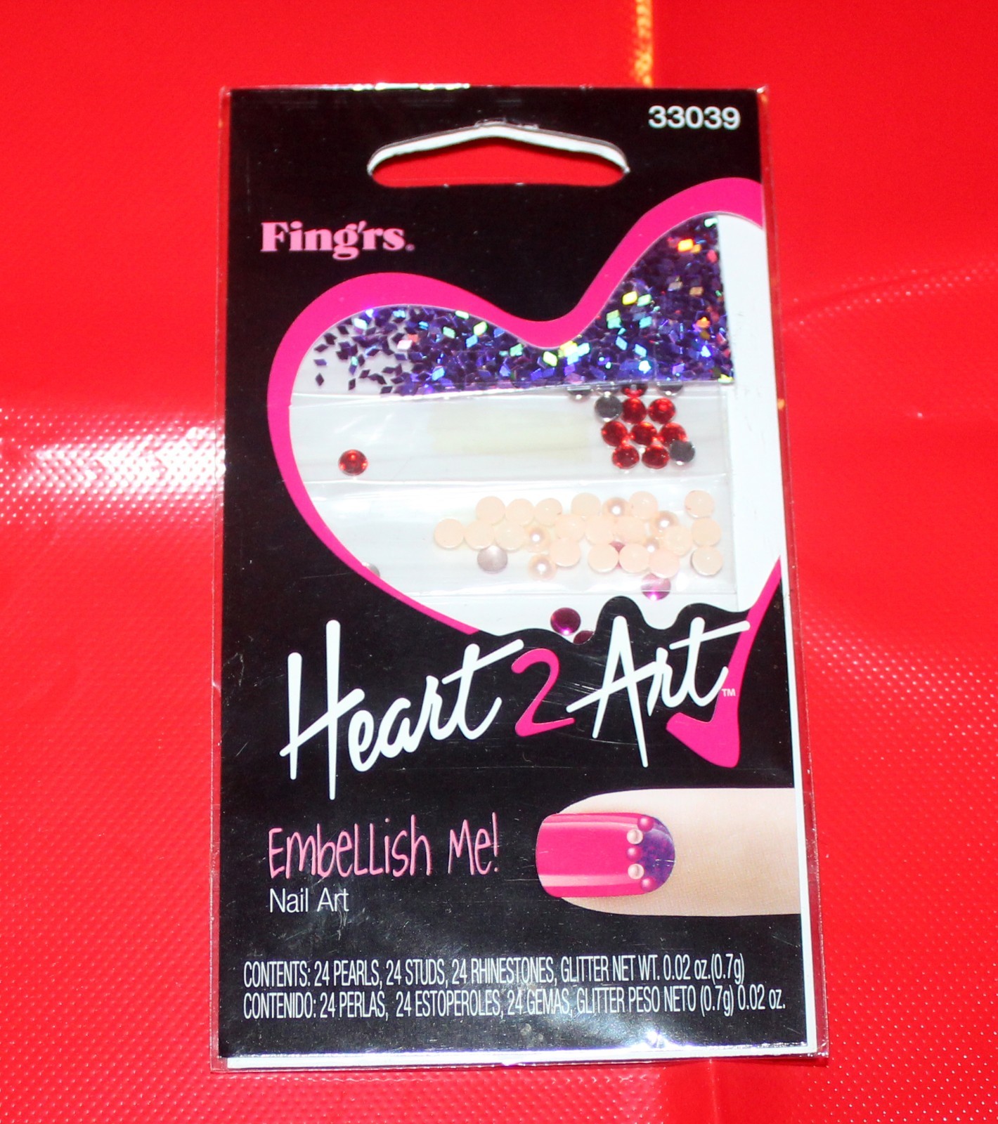 Fing’rs Heart 2 Art Nail Art – Style #33039 Embellish Me! We Combine Shipping
