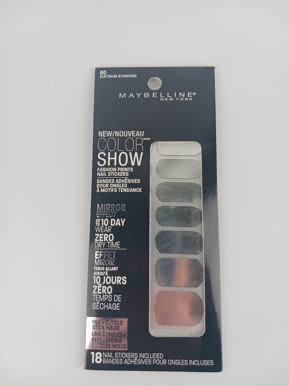 5 PACK MAYBELLINE COLOR SHOW FASHION PRINT 18 NAIL STICKERS 30,60,70,80,20