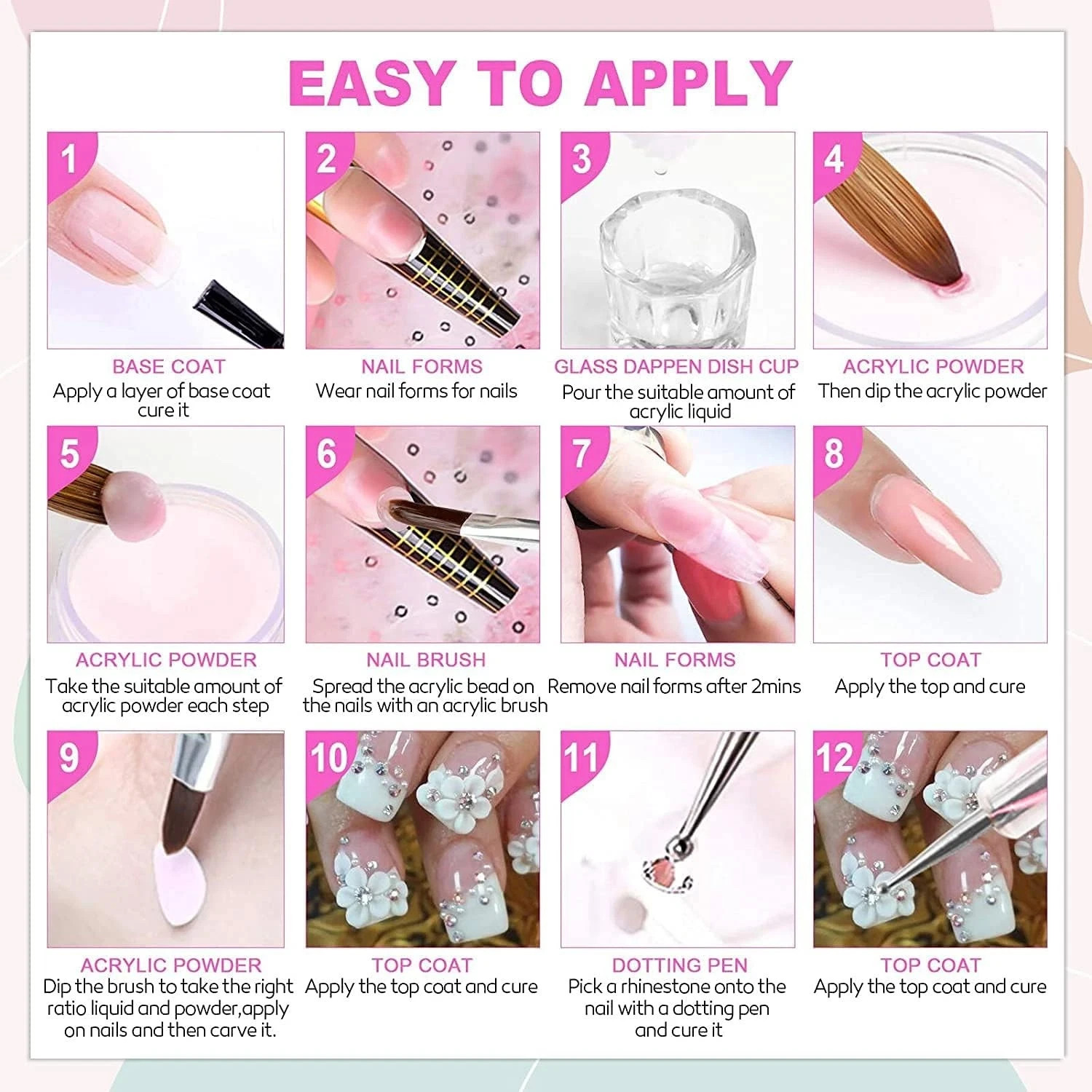 Acrylic Nail Kit, Full Set for Beginners Professional 42 in 1 Acrylic
