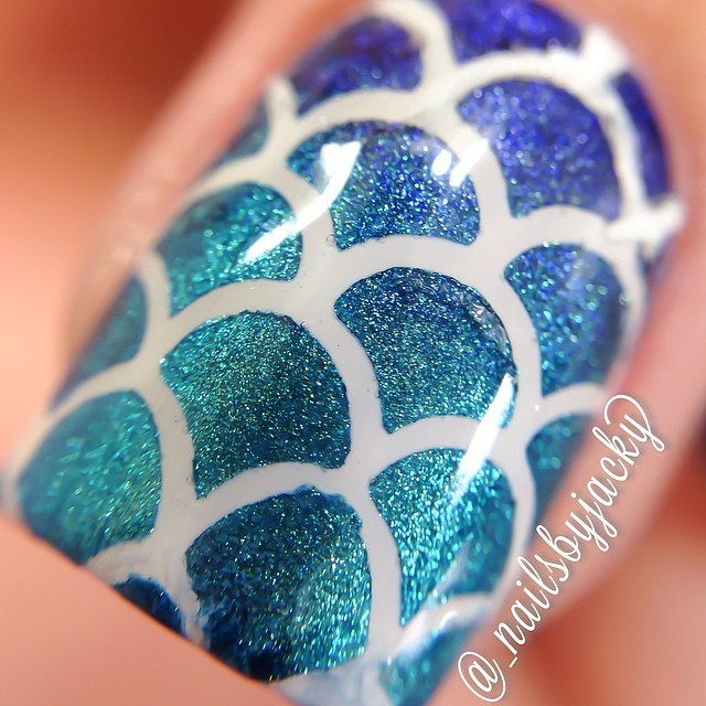 Scales mermaid stencils, scale stickers for nail art, nail vinyls