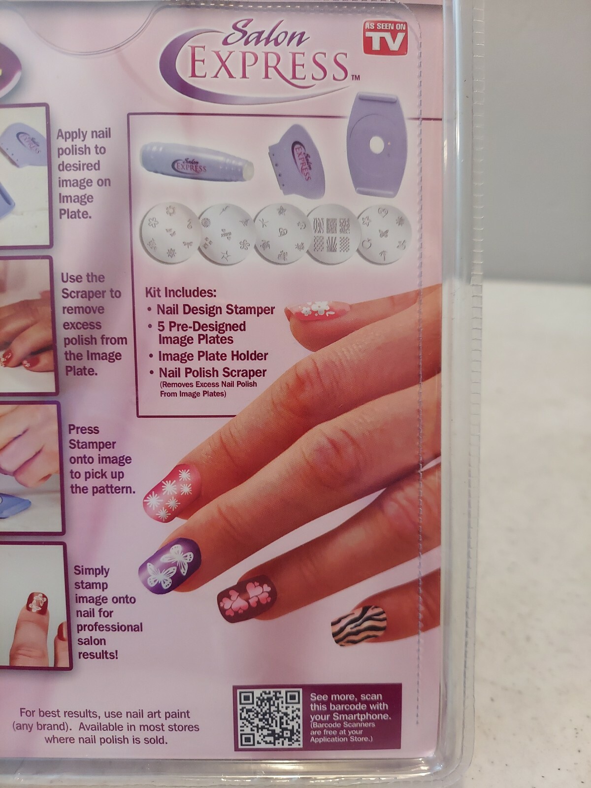 Nail Art Salon Express Stamping Kit NEW! SEALED!-v