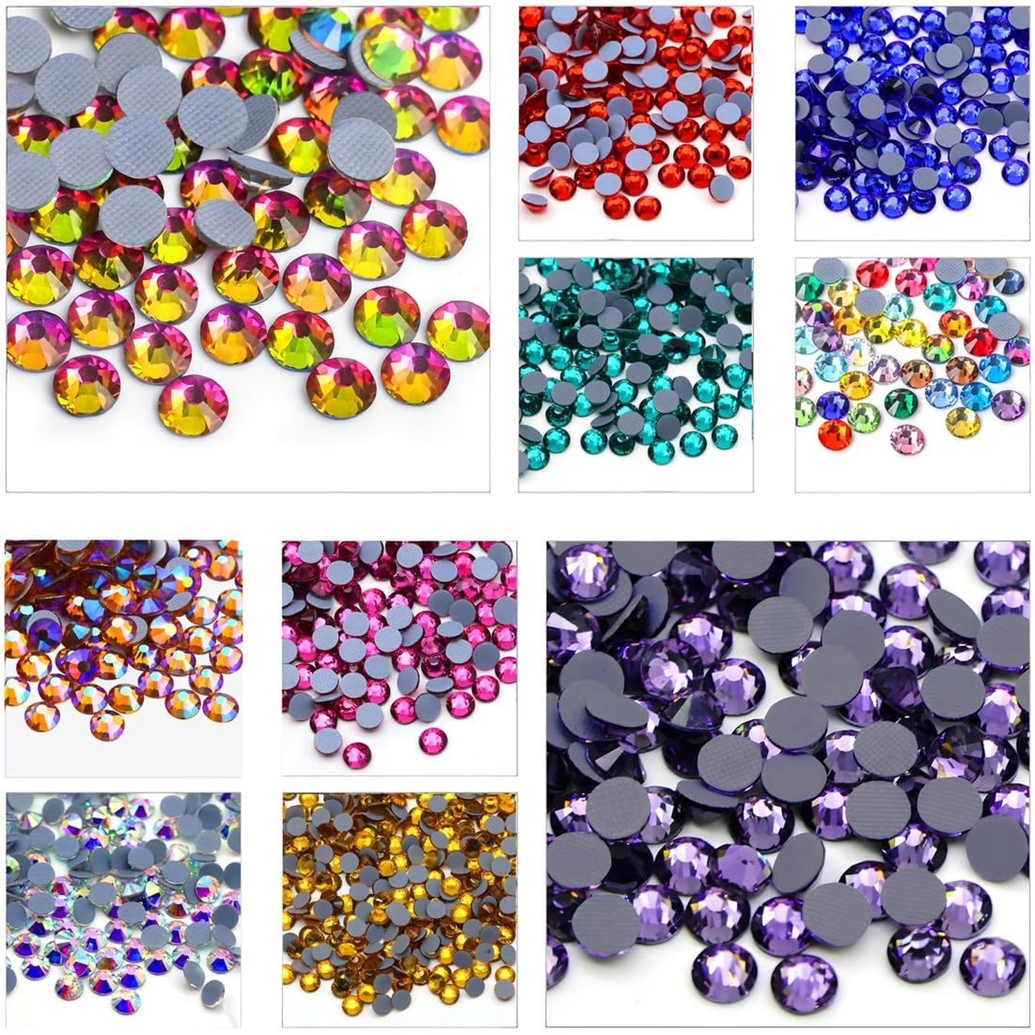 Hotfix Rhinestones Flatback Glass Rhinestone 1440PCS SS16 3.7-3.9MM Round Gem…