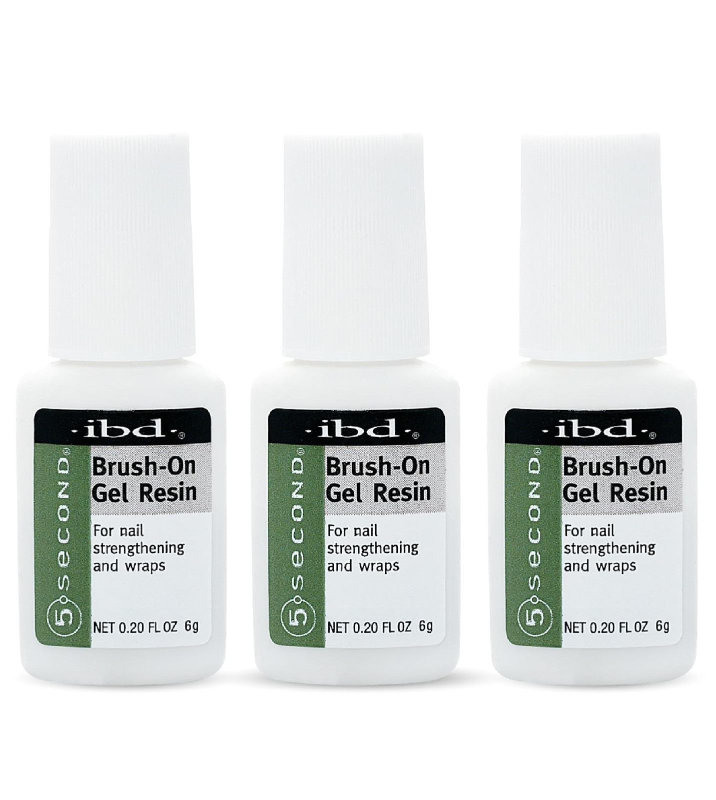 IBD 5 Second Brush On Nail Glue Gel Resin – Strong Nail Glue for Broken, Cracked