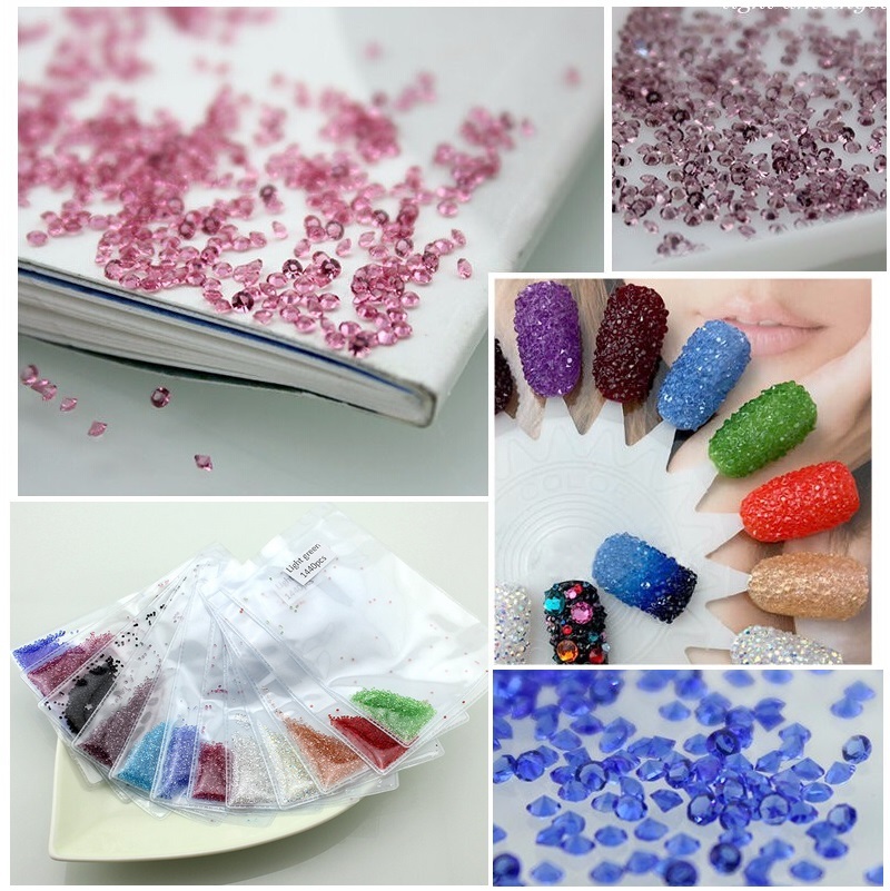 1.2mm Crystal Pixie Nail art Micro Zircon Mini Rhinestone 3D Tips DIY Decoration