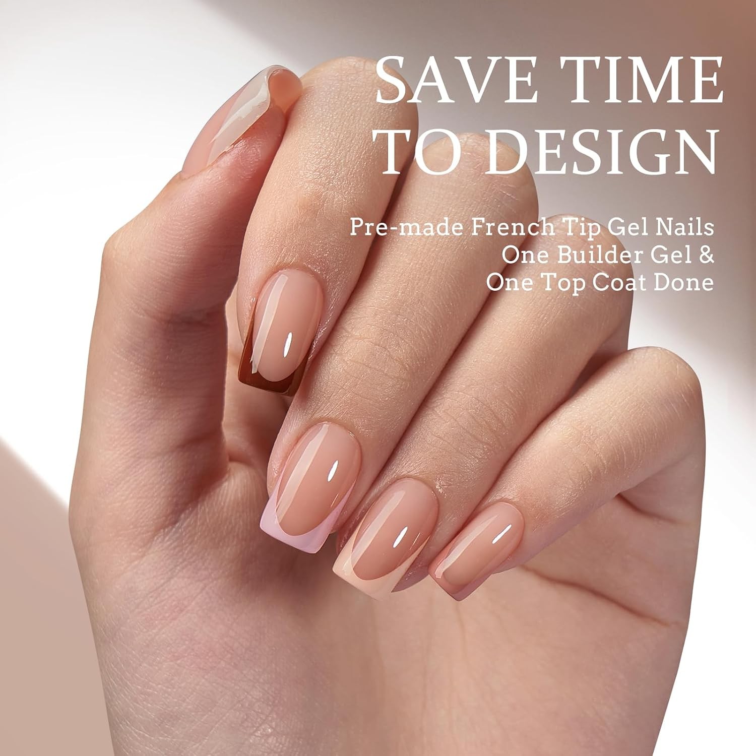 BTArtboxnails French Press On Nails, S Square, Peach
