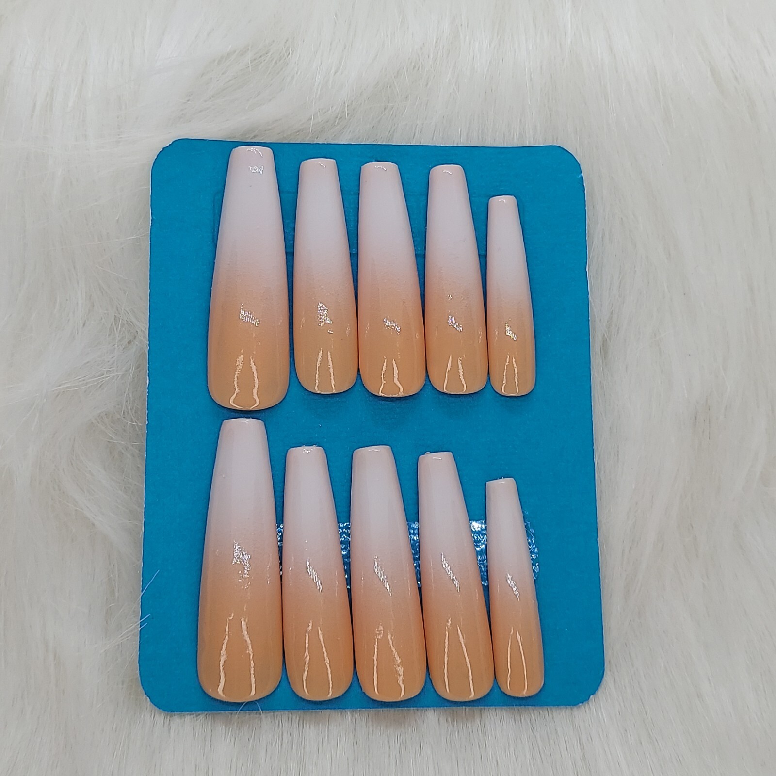 Babyboomer Nude White Ombre Two Tone Press on Nails Classic Nails