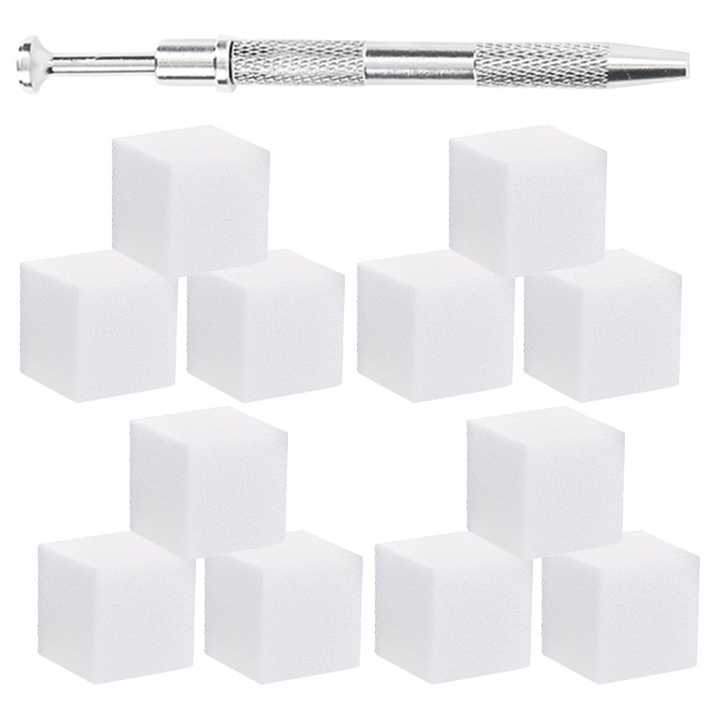 1 Set Durable Latex Nail Sponges for Nail Art with Stainless Steel Pickup Tool