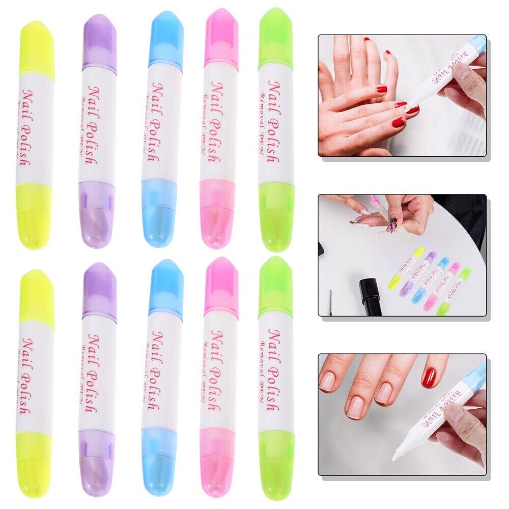 1 PC NAIL POLISH REMOVER Corrector Pen Art Varnish Correction Pens+ 3 Tips FREE