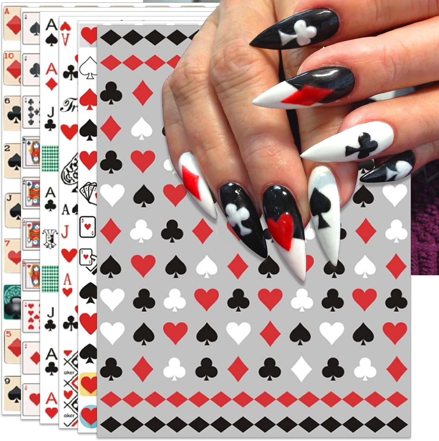 Bohemian Style Nail Stickers – Retro Blue Boho Chic Ethnic Tribal Pattern Self-A