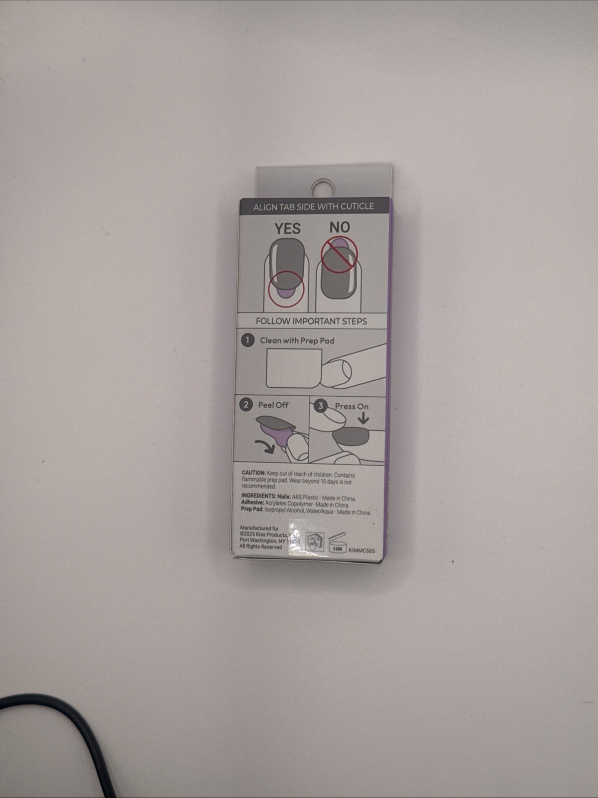 imPRESS PEEL AND PRESS Includes Prep Pad, Mini File, And Manicure Stick 08382