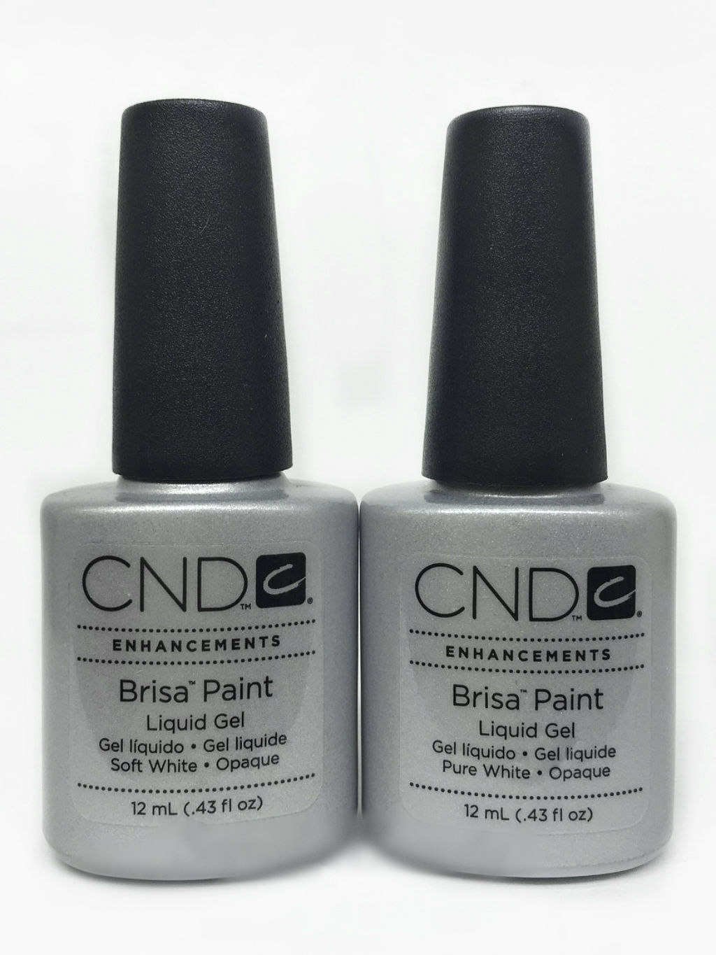 Brisa Paint, Nail Gel, Gloss Top Coat – 0.43oz – 0.5oz – Choose Your Color – Cnd