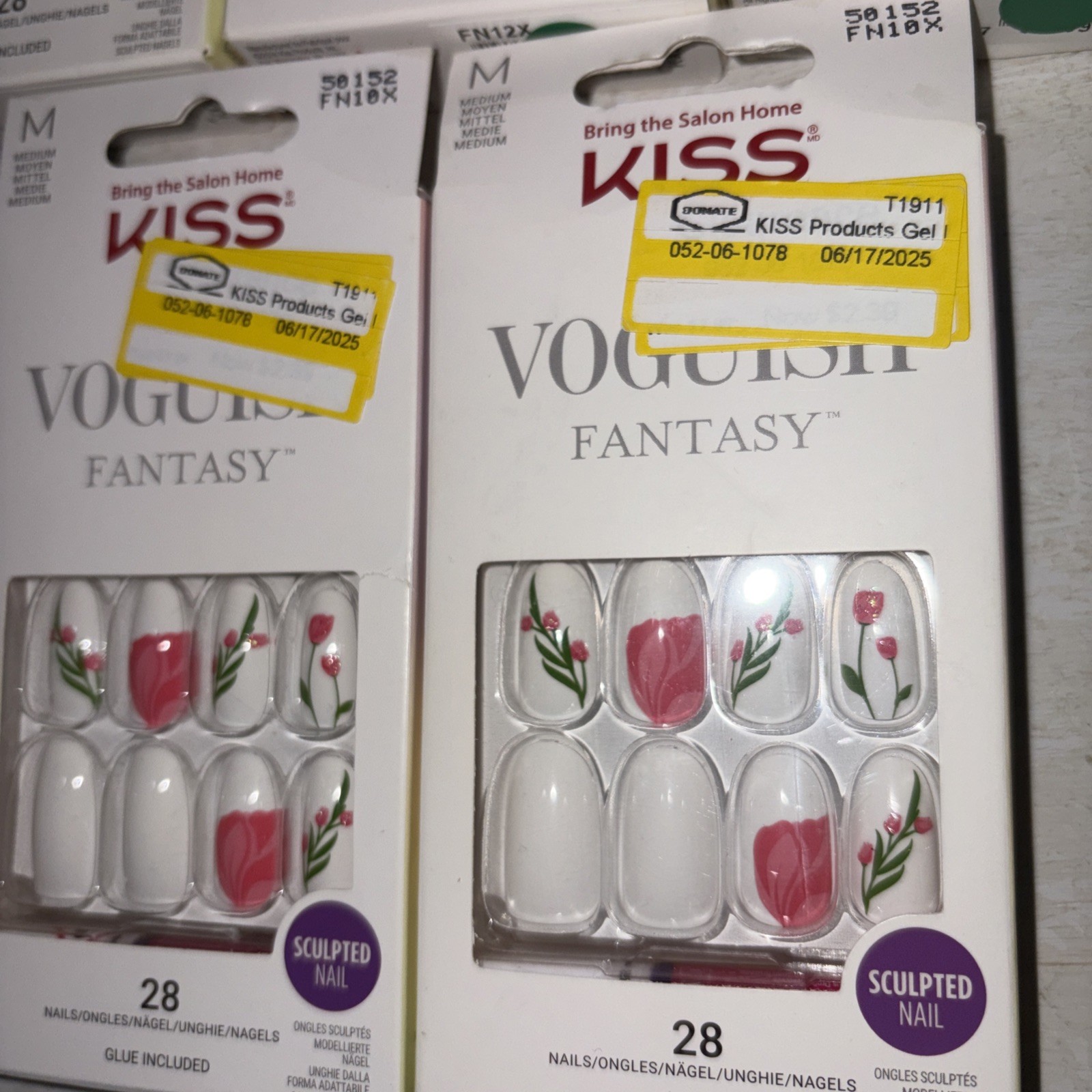 Kiss Voguish Fantasy Sculpted Nail Press On Nails Lot Of 5 New