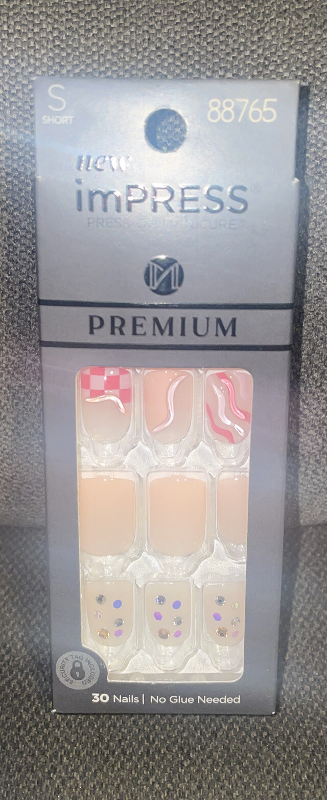 Kiss💅imPress Press-On Manicure Premium “MAGIC SHOP” Short Square 30 Nails