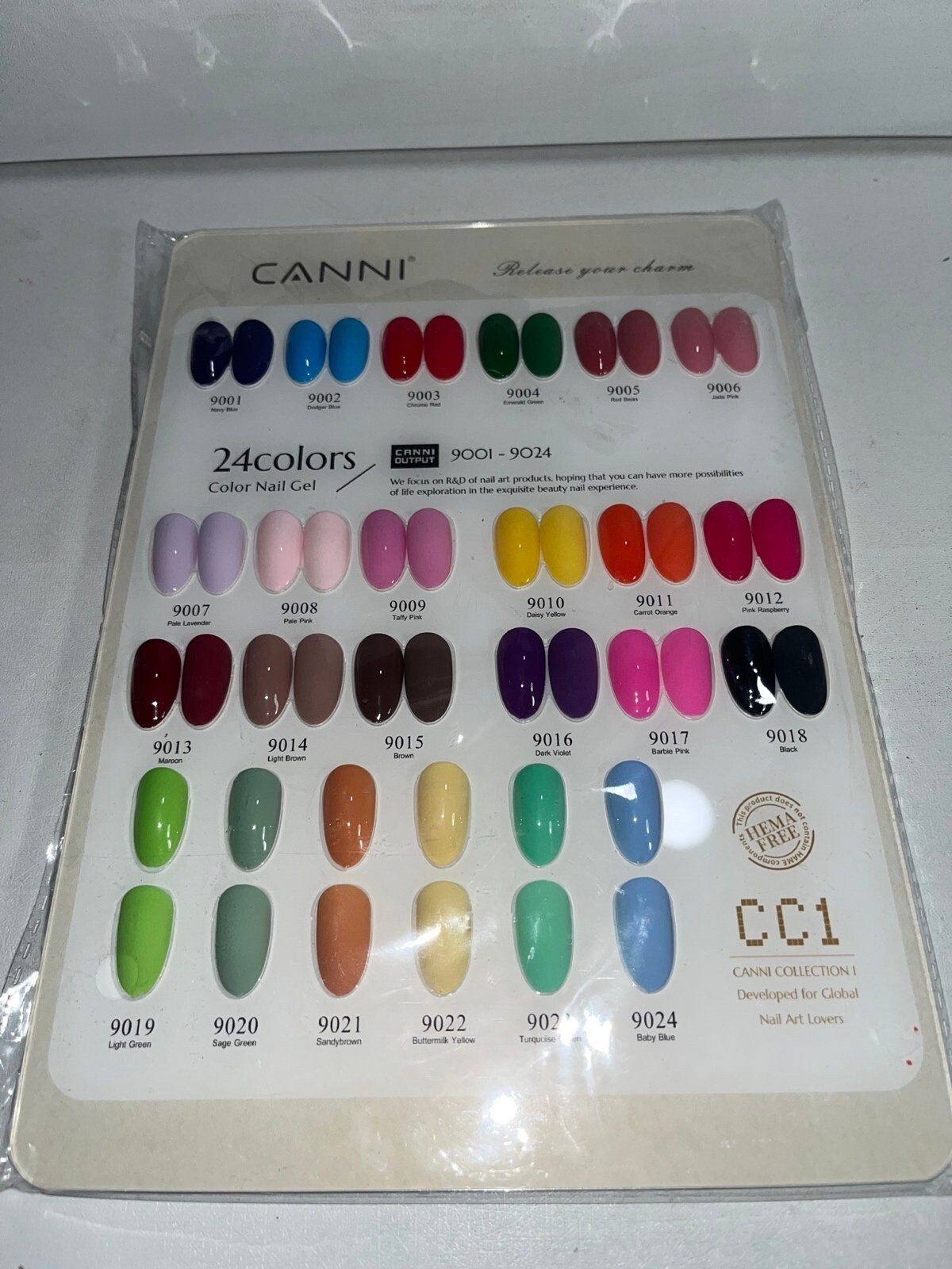 Canni CC1 color card for nails new