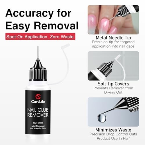 2pcs 10g Semi-Solid Glue Gel & 20ml Nail Glue Remover Kit – Quick Dry, No UV, No