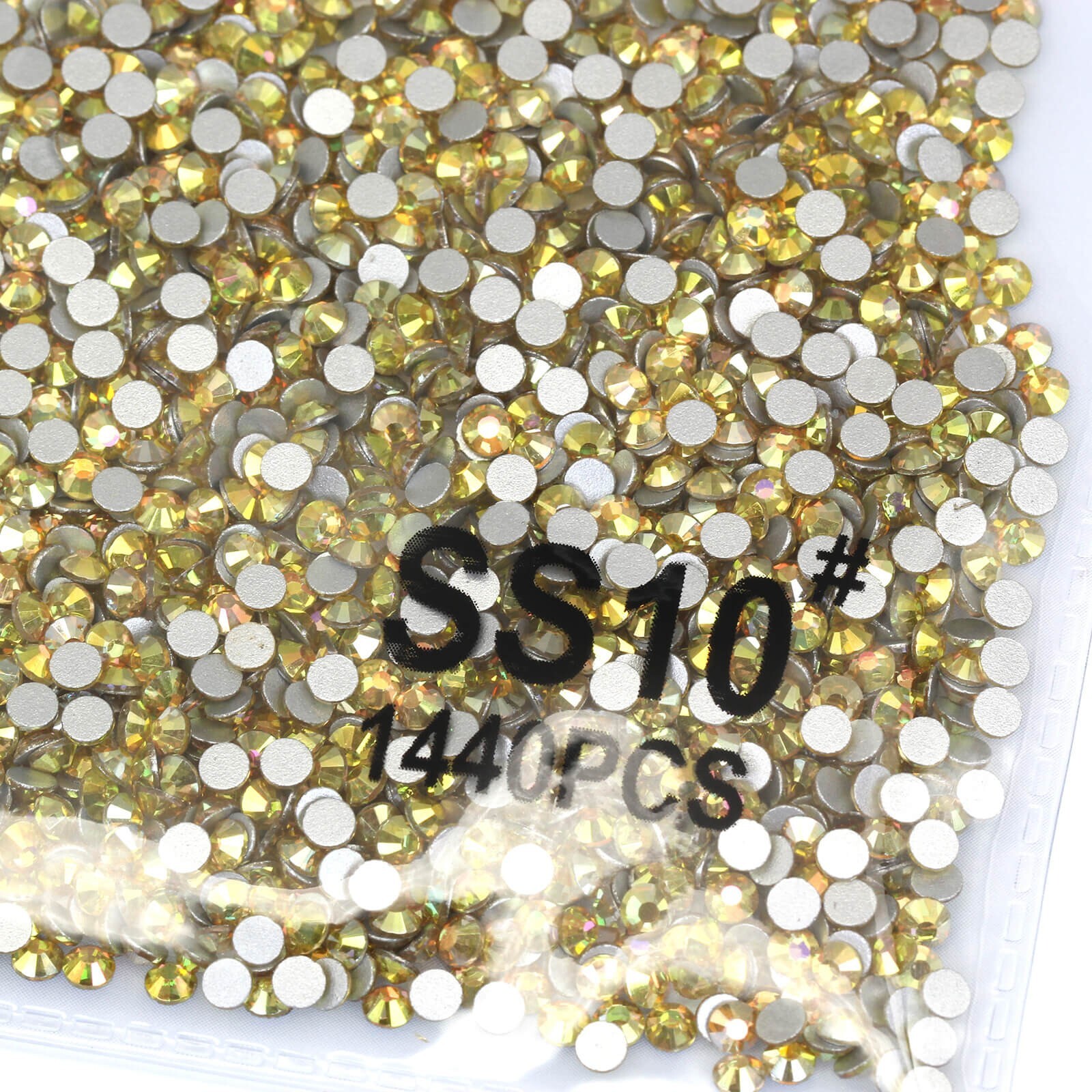 288 1440pcs Bright Gold Rhinestones Flatback Gems for Nails Clothes Craft Decor