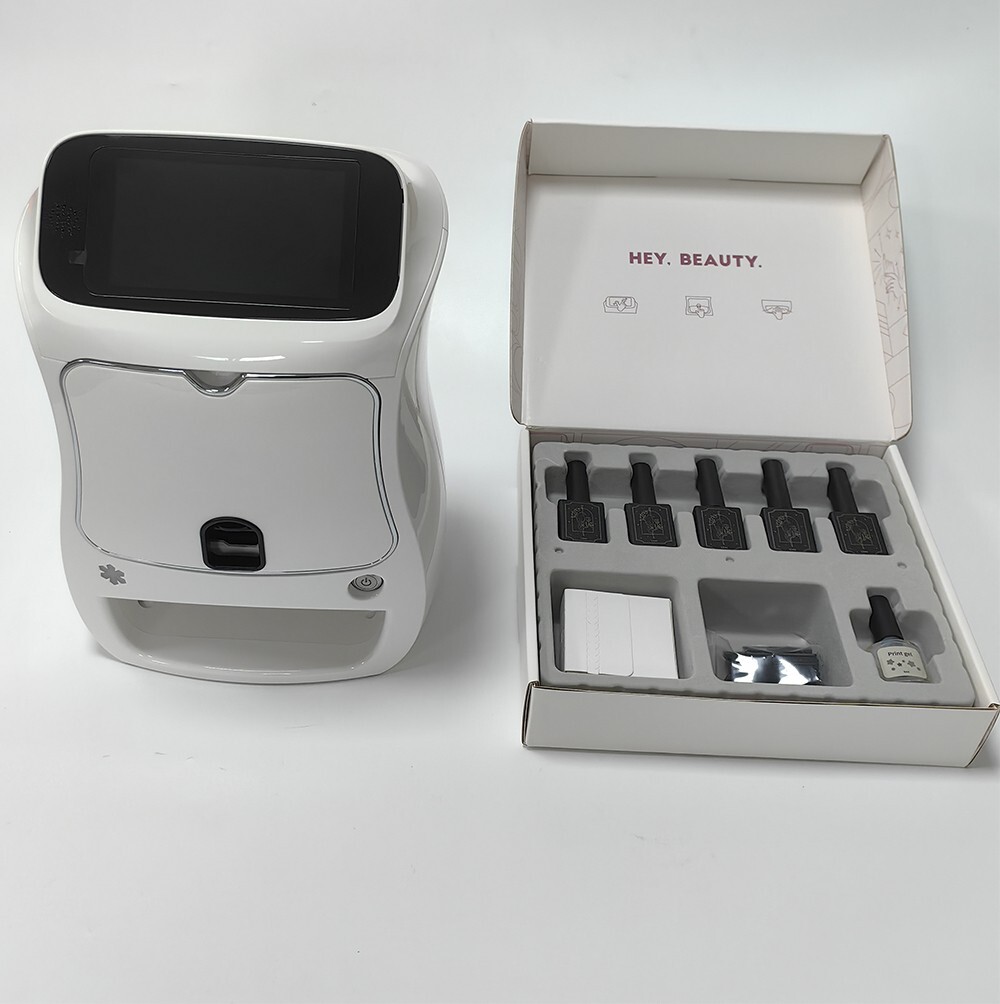 Touch Screen 3D Nail Printer Machine Mobile DIY Nail Art Printer With Gel Dryer