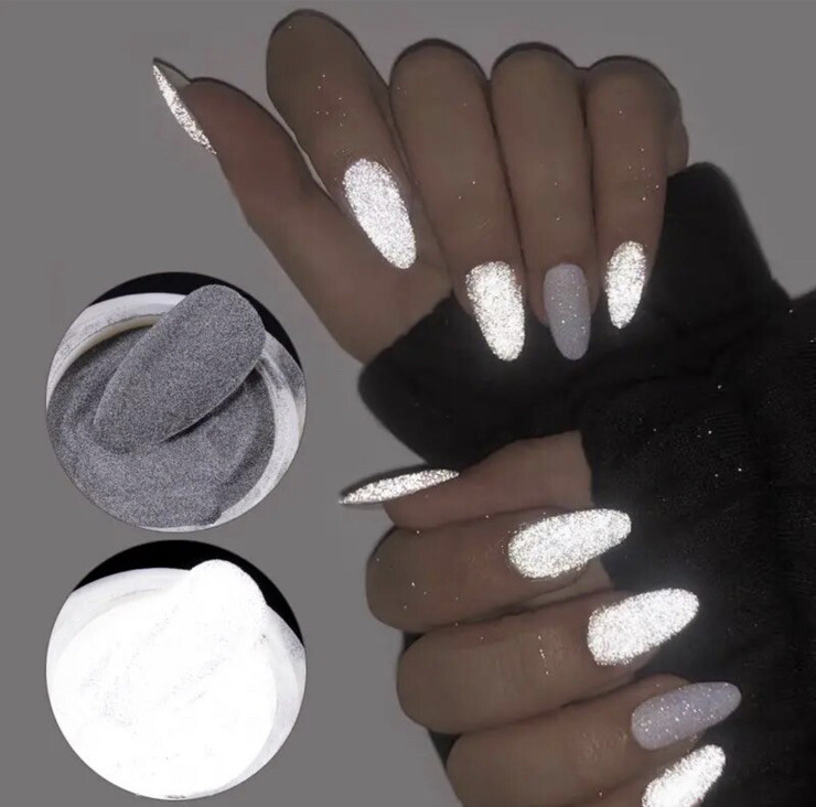 Nail Reflective Powder Glow In The Dark Glitter Party Bar Disco Fluorescent